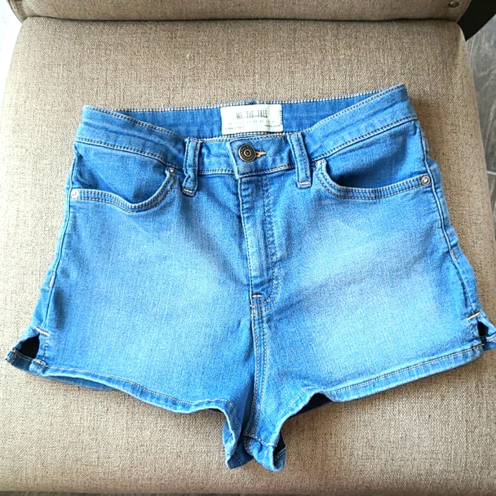 WE THE FREE Shorts Jean WASH Lined BoHo Size 26 Excellent Conditon